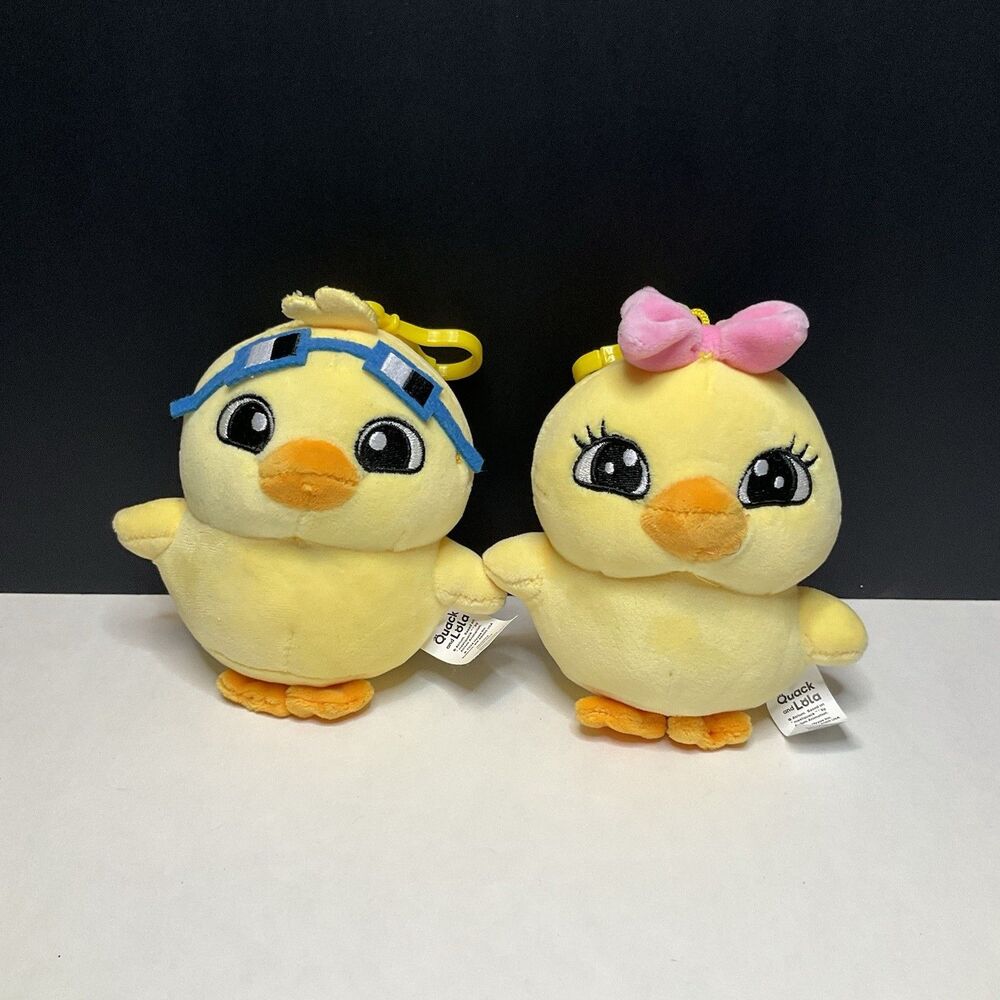 Quack & Lola 6” Soft Yellow Duck Plush Keychains Set Of 2